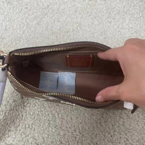 Coach X Peanuts Teri Shoulder Bag In Signature Canvas With Snoopy Print - Picture 2 of 6